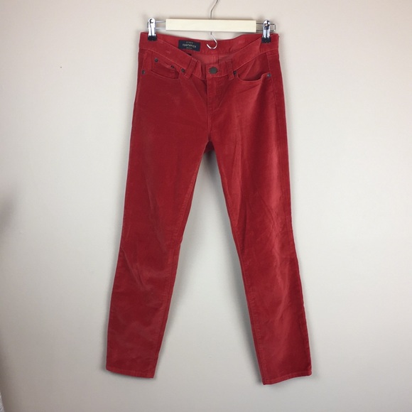 J. Crew Pants - J. CREW Red velvet Toothpick Jeans pants Size 26
